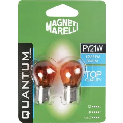Abbildung von MAGNETI MARELLI 070.0000009496 PY21W Paar Auto Orange 12V 21W Sockel BAU15s