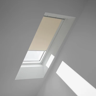 Abbildung von VELUX Verdunklungsrollo &quot;DKL PK06 1085SWL&quot;, verdunkelnd, Verdunkelung, ohne Bohren, in Führungsschienen, weiße Führungsschienen &amp; Griffleiste