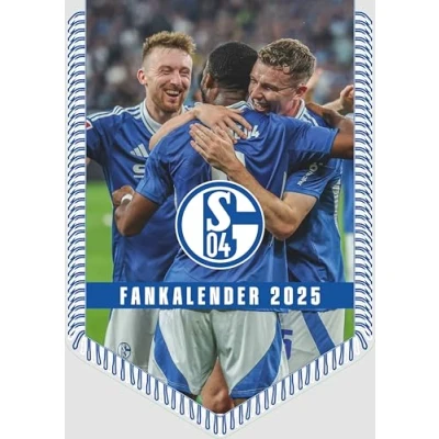 Abbildung von N NEUMANNVERLAGE FC Schalke 04 2025 Bannerkalender, 29,7x42cm, Fußballkalender mit Motiven der Stars, Fan Kalender Fußball Highlights, Spiralbindung und deutsches Kalendarium