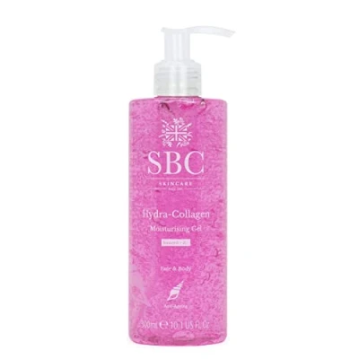 Abbildung von SBC Skincare Feuchtigkeitscreme für Gesicht und Körper mit Meereskollagen 300 ml Reduziert Ausdrucksfalten Spendet Feuchtigkeit Bodylotion Hydra Collagen Moisturising Gel