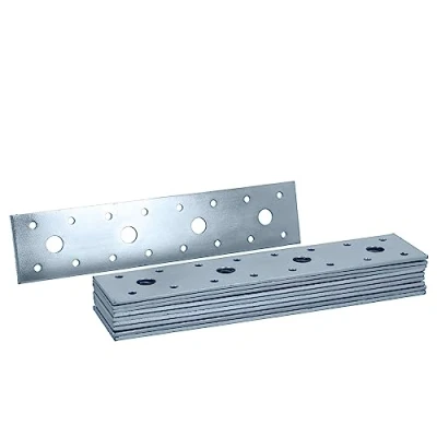 Abbildung von HELPMATE 12 Stück Flachverbinder 40x180 mm Holzverbinder galvanisch verzinkt &amp; blau passiviert Verbindungsplatte mit hervorragendem Korrosionsschutz, stabil langlebig einfache Montage