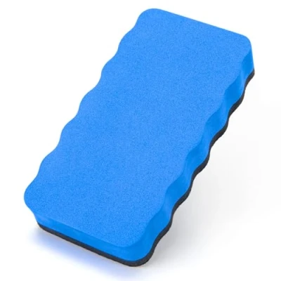 Abbildung von JEFURE Whiteboard Schwamm 1 Stück, blau Magnetisch, Radiergummi für Trockenreinigung auf vielen Oberflächen, Radierer Whiteboards, Tafeln und Glas