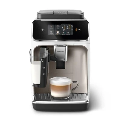 Abbildung von Philips Kaffeevollautomat &quot;EP2333/40 2300 Series&quot;, 4 Kaffeespezialitäten, mit LatteGo Milchsystem, Weiß und Chrom