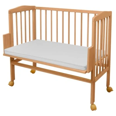 Abbildung von Waldin Beistellbett Baby mit Matratze, Buche massiv, verstellbar