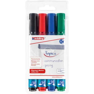 Abbildung von edding Marker 380 Flipchartmarker sortiert (4er Set)