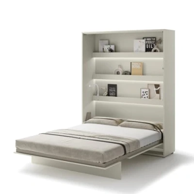 Abbildung von MEBLINI Schrankbett Bed Concept Wandbett mit Lattenrost Klappbett Schrank Wandklappbett Murphy Bettschrank BC 12 160x200cm Vertikal Kaschmir Matratze