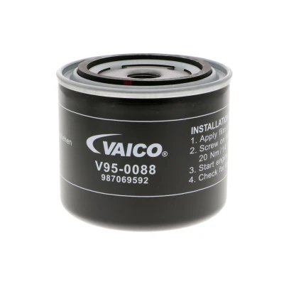 Abbildung von VAICO V95 0088 Ölfilter 3/4 16 UNF Original Qualität mit einem Rücklaufsperrventil Anschraubfilter FORD: Capri III, Transit Mk4 Bus