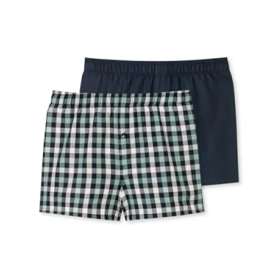 Abbildung von Schiesser 2PACK Boxershorts für Kinder, Größe: 140, Dunkelblau grün