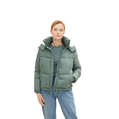 Abbildung von TOM Tailor Denim MIT Abnehmbarer KAPUZE Winterjacke, Damen, Größe: Large, Green dust