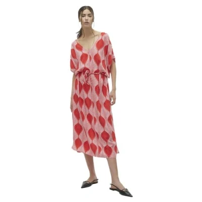 Abbildung von Vero Moda Vmtula OLGA Dress Freizeitkleid Goji berry, Damen, Größe: XL, berry