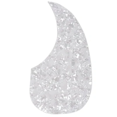 Abbildung von Musiclily Übergroße Teardrop Schlagbrett Selbstklebender Pickguard für Martin D28 Style Akustikgitarre, White Pearl