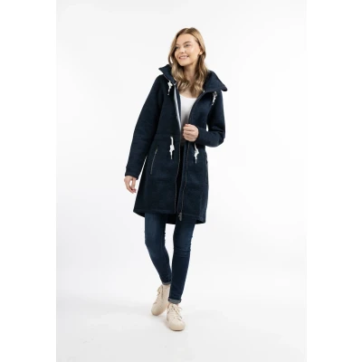 Abbildung von ICEBOUND Strickfleecemantel Damen Marine Melange