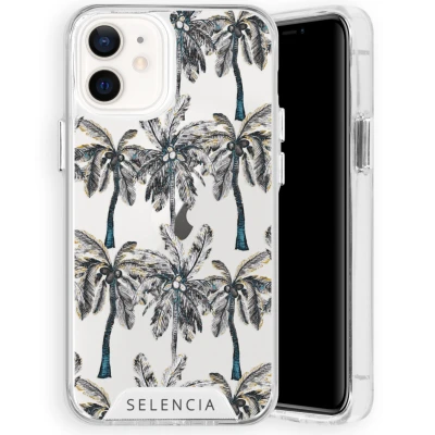 Abbildung von Apple iPhone 12 Mini Hülle Kunststoff Selencia Hard Case/Backcover Handyhülle Transparent Shockproof/Stoßfest Natur Design