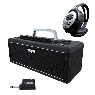 Abbildung von Boss Katana Air Wireless Gitarren Verstärker mit Funksender + keepdrum Kopfhörer