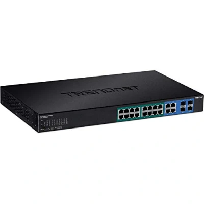 Abbildung von TRENDnet TPE 1620WS 16 Port Gigabit Web Smart PoE+ Switch, x Ports, 4 geteilte Ports (RJ 45 oder SFP), VLAN, QoS, LACP, IPv6 Support, 185 W PoE Gesamtleistung