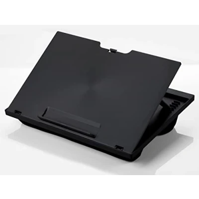 Abbildung von Q Connect Laptop Ständer/Ergonomischer Laptopständer Notebook MacBook Ständer aus Kunststoff/Schwarz / 37,6 x 28 5,8 cm 0,88 kg