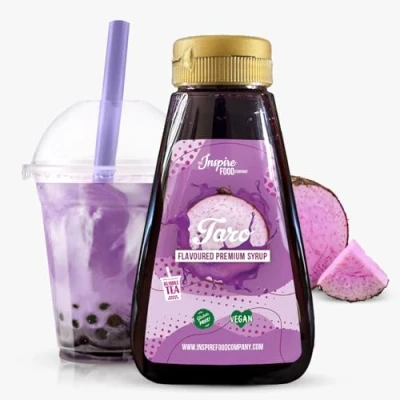 Abbildung von INSPIRE FOOD Taro Sirup für Bubble Tea Mischung 250ml Aromatischer Tea, Boba Slushes &amp; Ice Blended Getränke 100% vegetarisch, glutenfrei