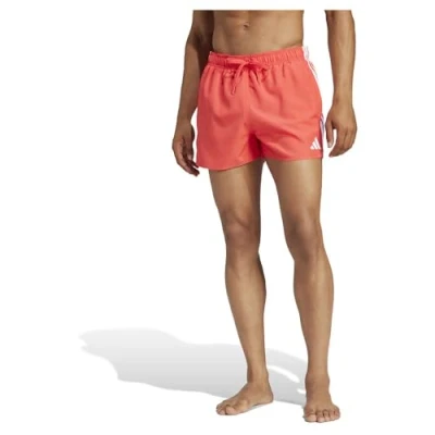 Abbildung von adidas Sportswear Stripes Badeshorts, Herren, Größe: Medium, Semi lucid red white