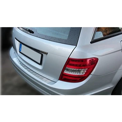 Abbildung von Recambo CT LKS 1420 LADEKANTENSCHUTZ Edelstahl Chrom für Mercedes C KLASSE, S204 T Modell 2007 2015, Large