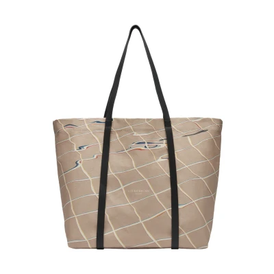 Abbildung von Liebeskind Berlin Damen Shopper „Aurora“ Große Canvas Tasche mit Reißverschlussfach und Leder Schulterriemen Bag Women Passend für Laptops bis 16 Zoll Light Bag, Sandy
