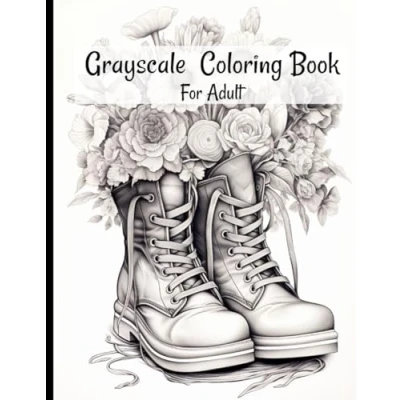Abbildung von Grayscale coloring Book: adult book for Stress &amp; Anxiety Relief