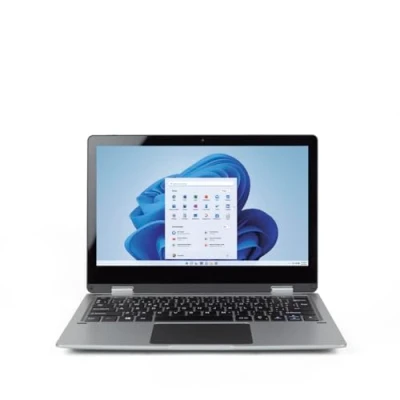 Abbildung von PRIXTON Netbook Flex Pro 2 in 1 Laptop mit spanischer QWERTY Tastatur 11,6 Zoll Touchscreen Intel Gemini Lake Prozessor Windows 10 Betriebssystem 4GB RAM und 64GB ROM
