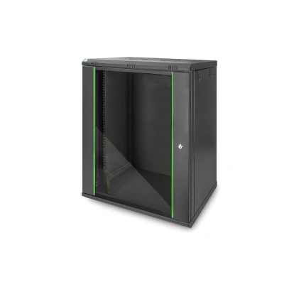 Abbildung von DIGITUS Netzwerkschrank 19 Zoll Rack 16HE Wandmontage 450mm Tiefe Traglast 60kg Dynamic Basic Serie Schwarz
