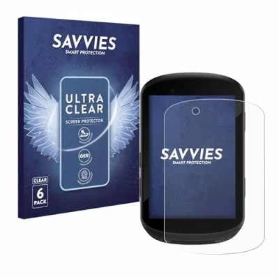 Abbildung von Savvies 6 Stück Schutzfolie für Garmin Edge 530 / 830 Displayschutz Folie Ultra Transparent