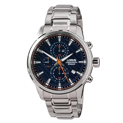 Abbildung von Lorus Herren Analog Quarz Uhr mit Metall Armband RM329HX9, Blau