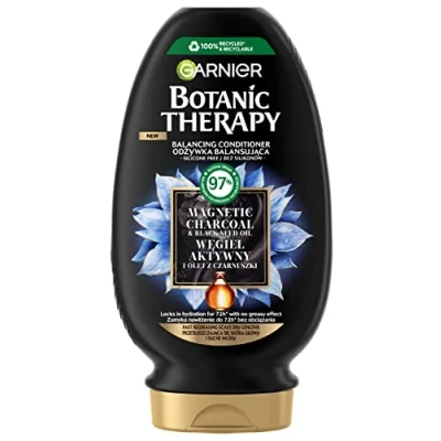 Abbildung von Garnier Botanic Therapy Aktivkohle und Schwarzkümmelöl Haarspülung 200 ml