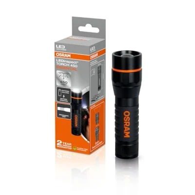 Abbildung von OSRAM LEDinspect TORCH 450 ESSENTIAL, Zoomfunktion, lm Helligkeit, 6500 K, 3 Leuchtmodi, LED Inspektionsleuchte