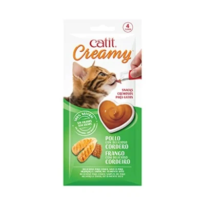 Abbildung von Catit Creamy Leckerei für Katzen 4 er Pack Huhn/Lamm