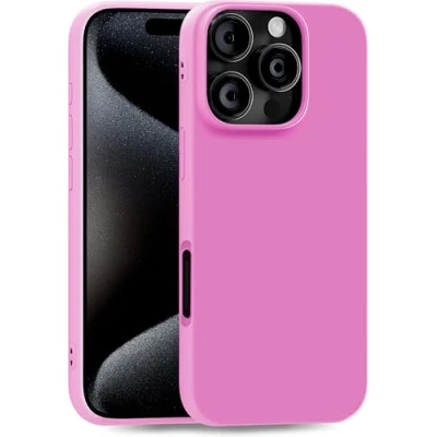 Abbildung von MyGadget Hülle kompatibel mit Apple iPhone 16 Pro robuste Handyhülle TPU Case Slim Silikonhülle Back Cover Kratzfest Schutzhülle matt Rosa Lila