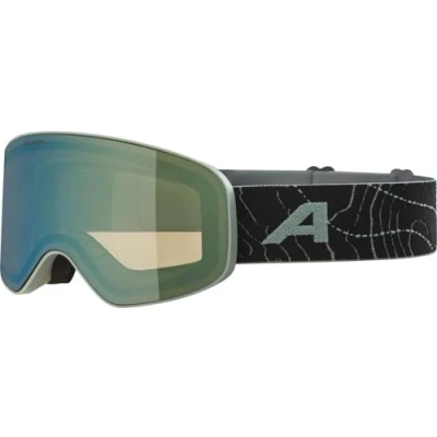 Abbildung von ALPINA FERNIE Q LITE Verspiegelte, Kontrastverstärkende &amp; Polarisierte OTG Skibrille Mit 100% UV Schutz Für Erwachsene, willow green matt, One Size