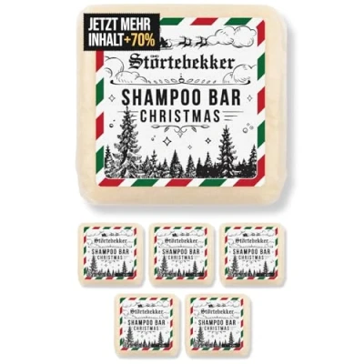 Abbildung von Störtebekker® Premium Festes Shampoo Weihnachtsedition Zimt Orange Duft (x6) Handgefertigtes, veganes für Herren &amp; Damen Wohlduftende Duschpflege Haut und Haar Feuchtigkeits