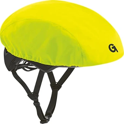 Abbildung von Gonso Allwetter Helmhaube, Helmüberzieher für Männer und Frauen, Wasserdicht bis 10.000 mm &amp; winddicht, Kopfnahe Passform, PFC frei, Unisex, Gelb, Gr. XL