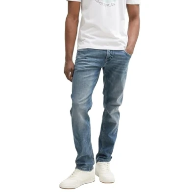 Abbildung von TOM Tailor denim Ttaedan Jeans Straight Leg, Herren, Größe: 34x36, Blue grey