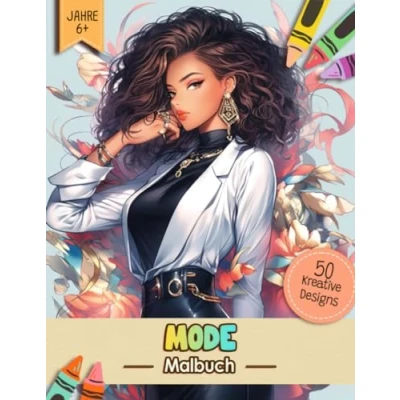 Abbildung von Mode Malbuch: Fabelhaftes Modelle Ausmalbuch Malvorlagen Für Erwachsene, Jugendliche Und Kinder Lustiges Stressabbau &amp; Entspannung Geschenk Männer, Frauen, Mädchen Senioren