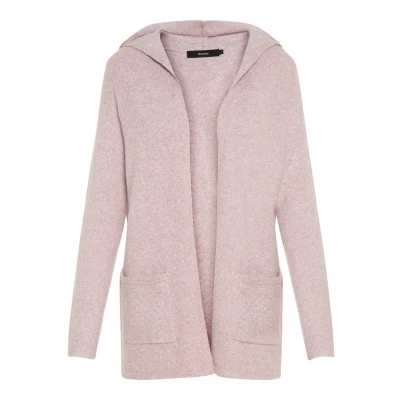 Abbildung von Vero Moda Doffy OPEN HOOD NOOS Strickjacke, Damen, Größe: XS, Woodrose