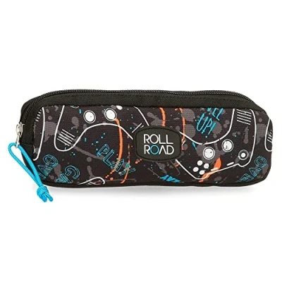Abbildung von Roll Road Gamers Hülle Schwarz 22 x 7 3 cm Polyester, Schwarz, Etui