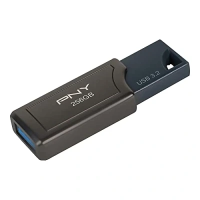 Abbildung von PNY 256GB PRO Elite V2 USB 3.2 Gen 2 Flash Laufwerk, bis zu 600 MB/s Lesegeschwindigkeit, Dunkelgrau
