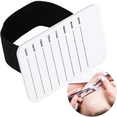 Abbildung von Wimpernplatte 8 15mm Falsche Wimpern Palette Werkzeug Wimpernablage Streifen Ständer Handplatte Pfropfhalter