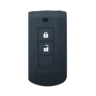 Abbildung von OTMIK Silikon Autoschlüssel Hülle Passend für Mitsubishi L200 Xpander ASX Outlander Mirage Eclipse Cross Pajero Sport Lancer Key Shell Zubehör (Schwarz)