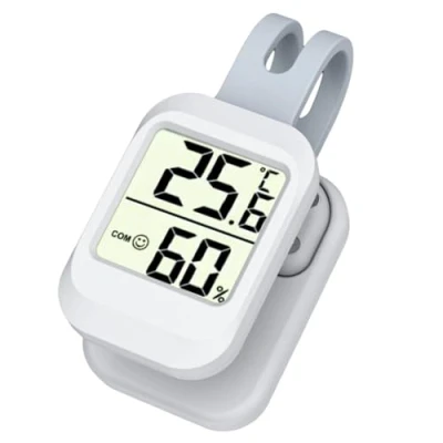 Abbildung von Gitarre Schallloch Luftbefeuchter Hygrometer Indoor Luftfeuchtigkeit Gauge Akustische Digitale