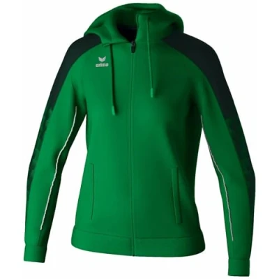 Abbildung von Erima Damen EVO STAR Trainingsjacke mit Kapuze (1032434), smaragd/pine grove, 42