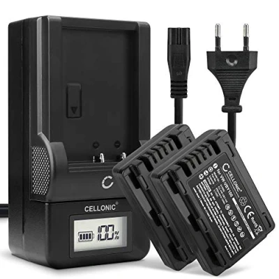 Abbildung von CELLONIC 2X VW VBY100 VBL090 Akku kompatibel mit Panasonic HDC SD40 SD60 TM60 TM55 HS60 SDR S50 H85 T50 3.6V 3.7V 850mAh + Ladegerät