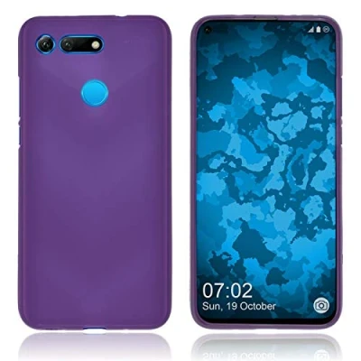 Abbildung von PhoneNatic Case kompatibel mit Huawei Honor View 20 lila Silikon Hülle matt Cover