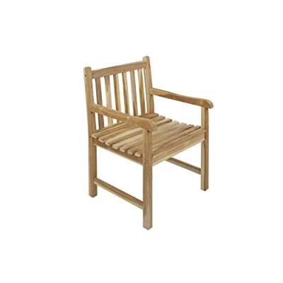 Abbildung von SAM Gartensessel Caracas, Teakholz massiv, Gartenstuhl mit Armlehnen, Sessel für Balkon, Terrasse, Wintergarten &amp; Garten, pflegeleichtes Gartenmöbel, Unikat