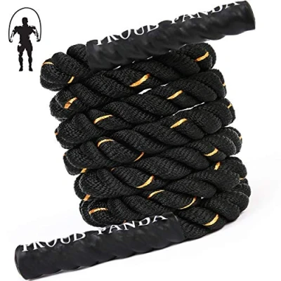 Abbildung von Schwere Springseile für Fitness 2,3 kg, gewichtetes Springseil Erwachsene und Männer, Ganzkörper Workouts, Krafttraining im Fitnessstudio zur Verbesserung der Kraft Muskelaufbau (3,8 cm 2,8 m)