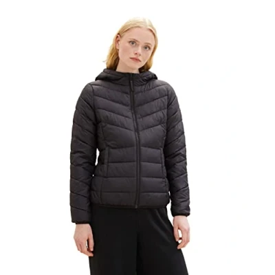 Abbildung von TOM TAILOR Denim Damen 1038450 Lightweight Steppjacke, 14482 deep Black, L